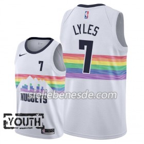 Kinder NBA Denver Nuggets Trikot Trey Lyles 7 2018-19 Nike City Edition Weiß Swingman